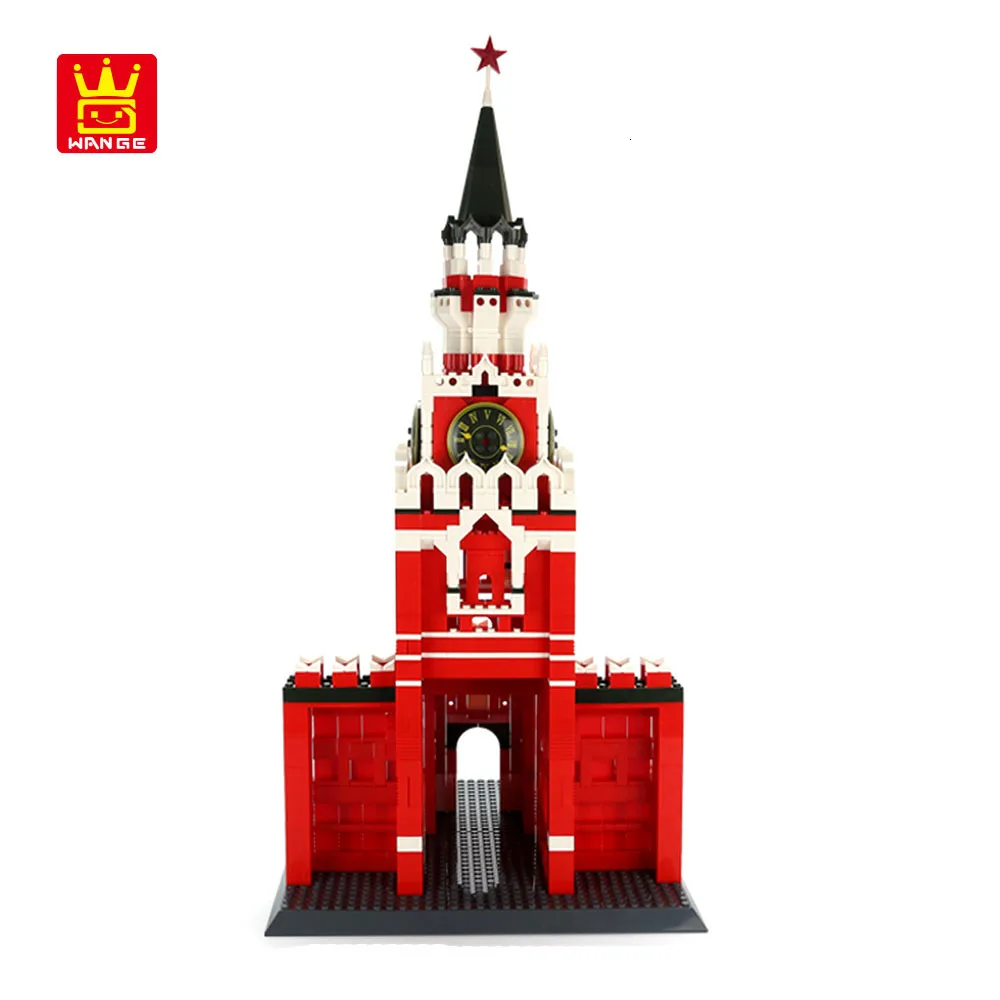 Wange 5219 архитектурная модель Кремля, строительные блоки, Обучающие фигурки, игрушки для детей, рождественский подарок