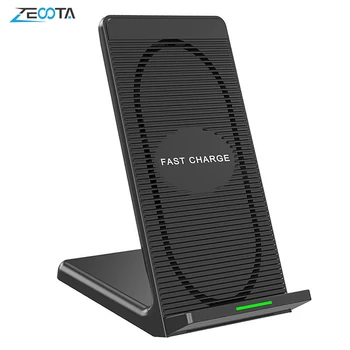 

Qi Wireless Charger Pad Fast Phone Charging Holder with Fan Dual Coils10W For iPhone 8 X Samsung S6 S7 S8 Devices