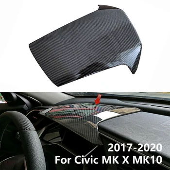 

Carbon Fiber Car Steering Wheel Cover Trim Dashboard Panel Speeeter Cover for Honda Civic MK X MK10 2017-2020 LHD