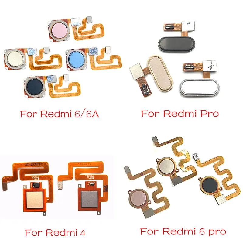 Для Xiaomi Redmi 6A 6 Pro/Redmi 4 считыватель отпечатков пальцев Датчик распознавания сенсорного ID гибкий кабель запасные части
