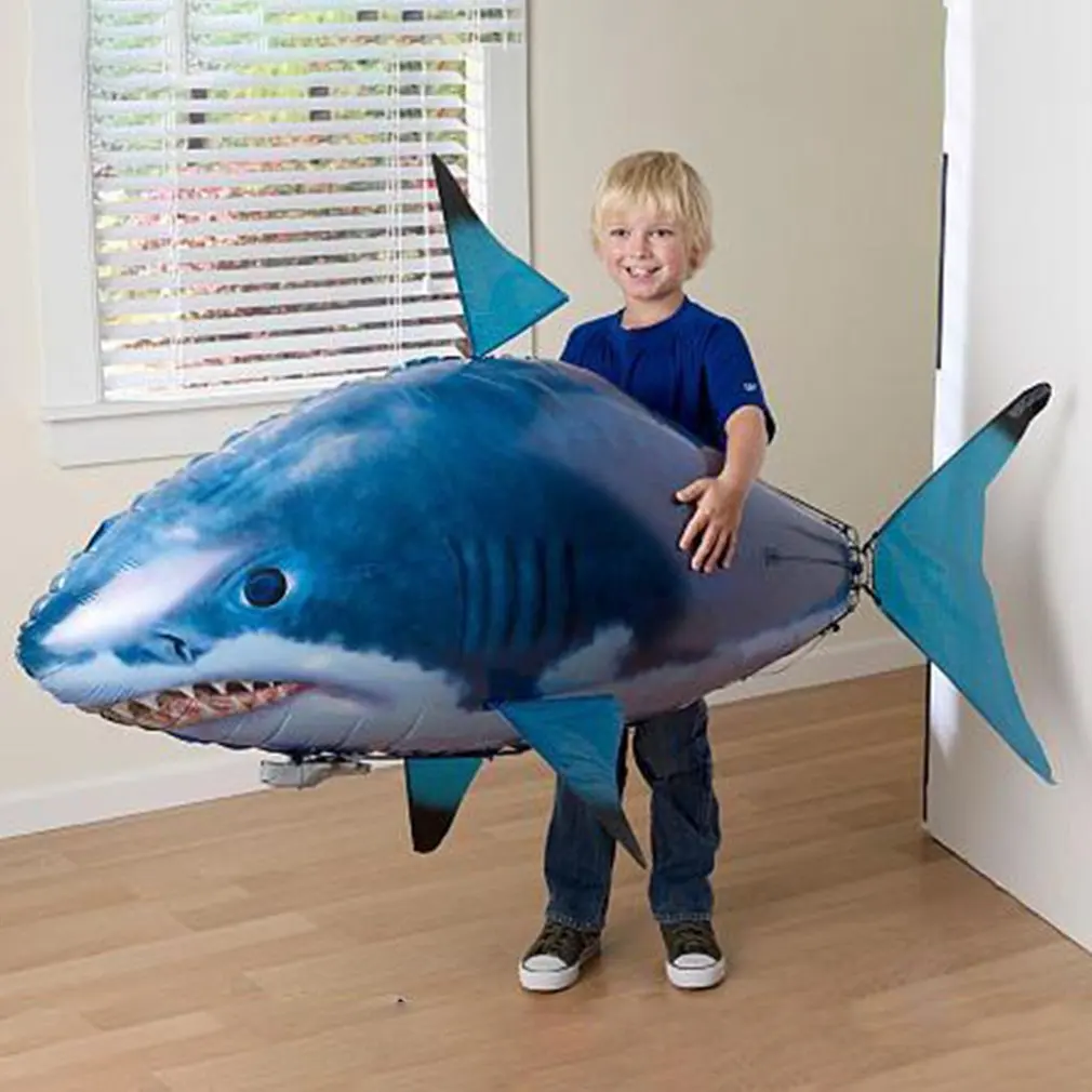 Летающий пульт дистанционного управления Акула Рыба Шар Забавный милый дизайн надувной Свадебный детский день рождения украшение шар подарок голубая акула