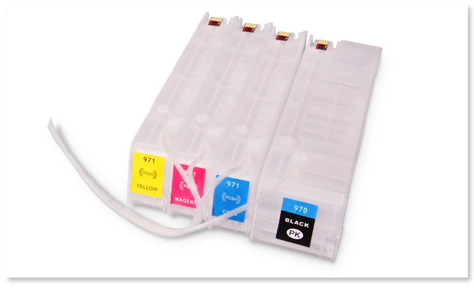 Sistema de Fornecimento de Tinta Contínua para hp 971xl com Chips Arc para hp Officejet X551 X57w X476dw X476dn 970xl Pro X451dn X451dw 3 Computador e Escritório