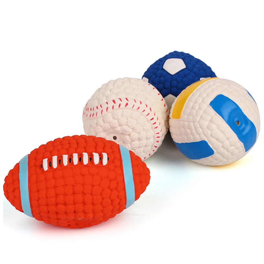 Интерактивная устойчивая к укусам звуковая игрушка для изготовления забавных мячей товары для домашних животных латексная тренировочная Чистящая зубная Жевательная ловушка игрушка для собак