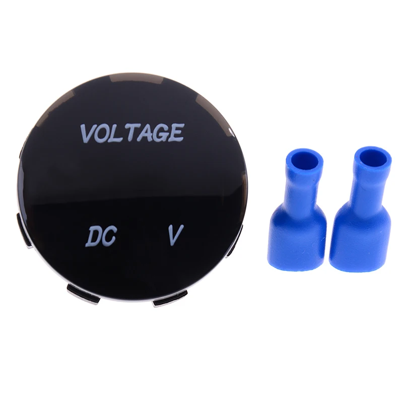 Beler вольтметр Мини DC 12 V-24 V Водонепроницаемый круглый Панель светодиодный цифровой Дисплей руль автомобиля ATV вольтметр, 5 цветов