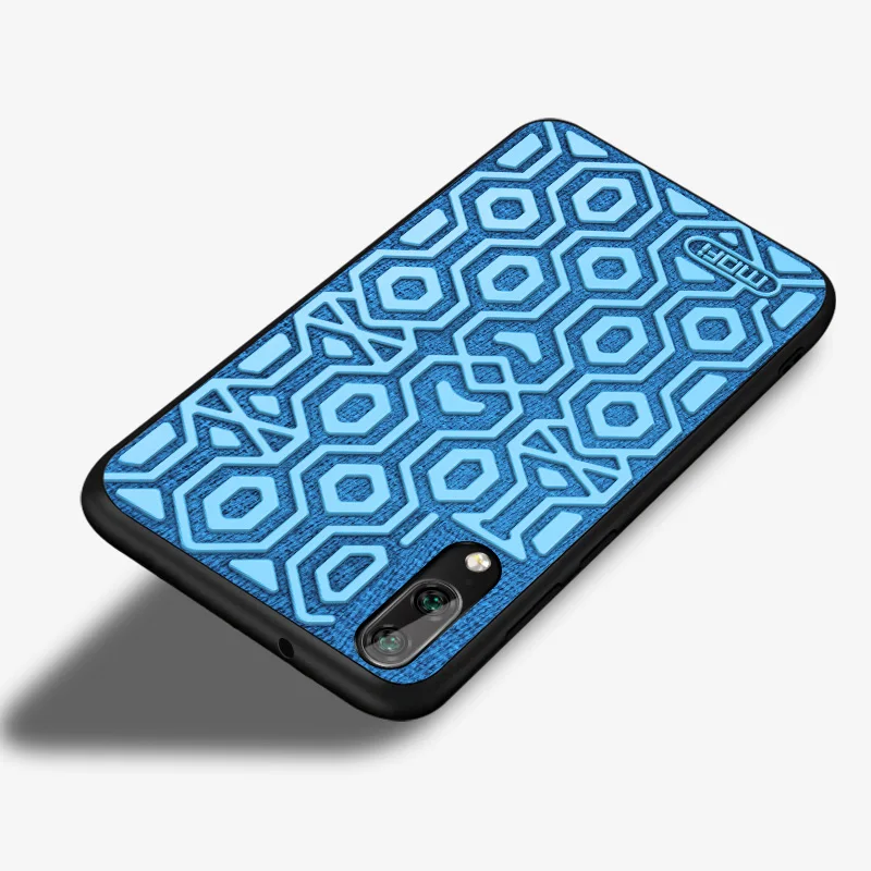Для huawei p20 чехол силиконовый чехол для задней панели MOFi p20 pro мягкий tpu coque capas нескользящий противоударный жесткий Роскошный чехол - Цвет: blue