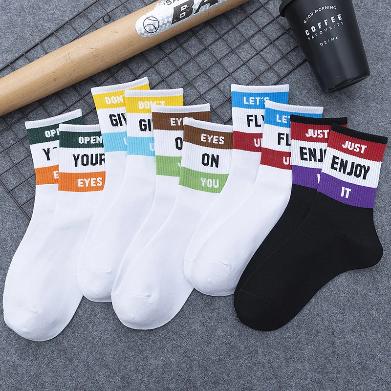 

Ins Tide Autumn and Winter All-match Socks Male Korean Personality Street Sports Style Stockings Fashion Outer Socks Female