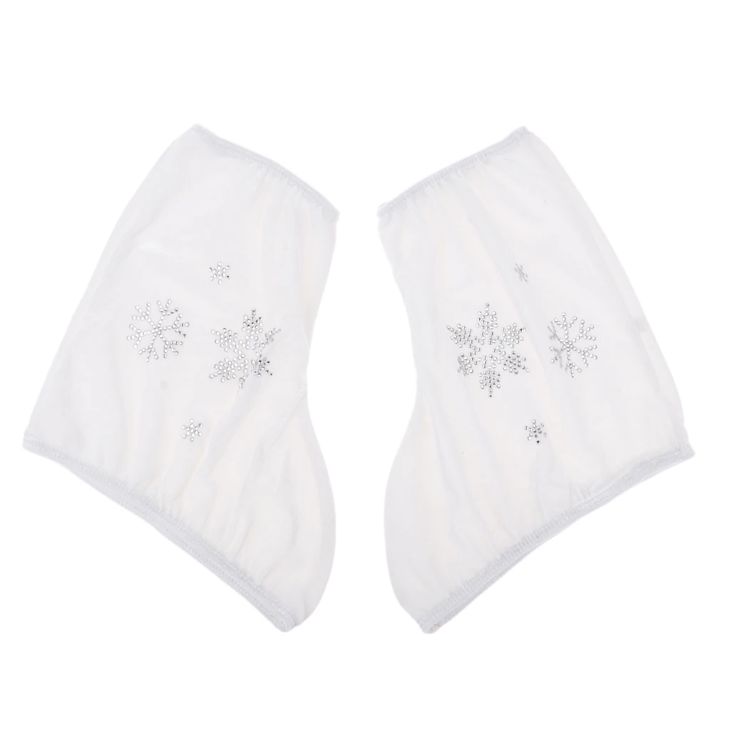 2pcs Ice/Figure/Roller Skate Boots Shoes Cover Protecting Tool with Snowflake Image, Rose Red, White, Black