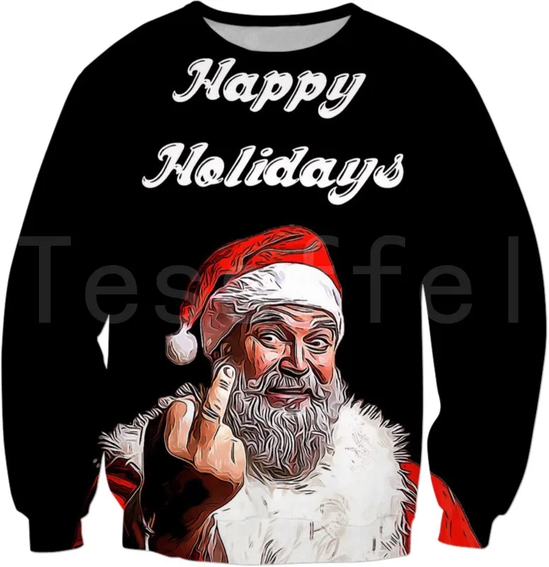 Tessffel Merry Christmas Xmas Funny Cartoon Colorful Tracksuit New Fashion Harajuku 3DfullPrint Unisex Sweatshirts Men Women s-4