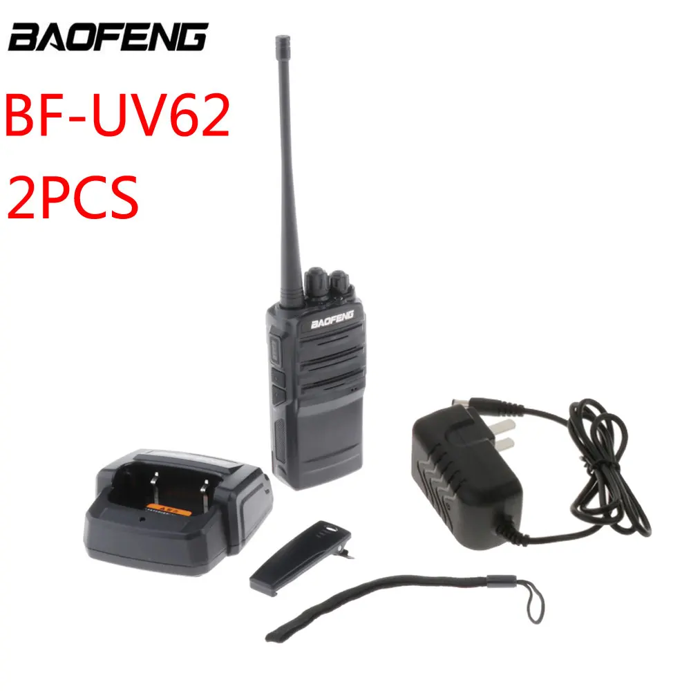2 шт. Baofeng BF-UV62 портативная рация портативная CB радиостанция приемопередатчик Baofeng BF-UV62 5 Вт VHF UHF портативная UV 62 Ham радио