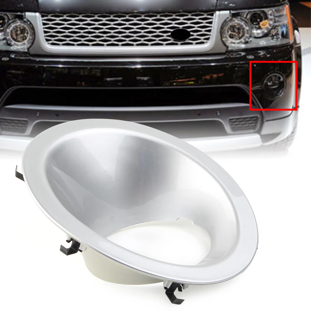 Car Exterior Accessories Car Front Bumper Fog Lamp Light Bezel Frame Left Right For Land Rover Range Rover Sport 2010 2011 2012 2013 Silver ABS Plastic