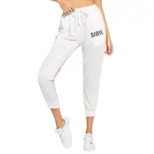 Женские спортивные Леггинсы с высокой талией и буквенным принтом, Фитнес Спорт бег, спортивные штаны, женские новые Разноцветные длинные спортивные штаны