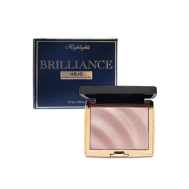 Highlighter порошок контроль масла высокий блеск прессованный порошок водонепроницаемый стойкий Блестящий Макияж для лица - Цвет: A01