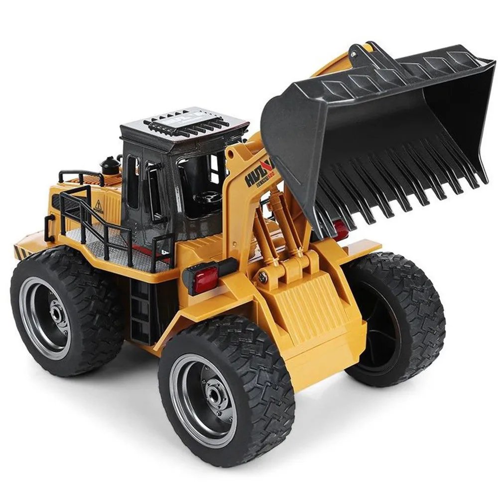 HUINA TOYS 1583 1/14 10CH Сплав RC бульдозер грузовик игрушка с фронтальным погрузчиком грузовик инженерный строительный автомобиль RTR игрушка для мальчиков
