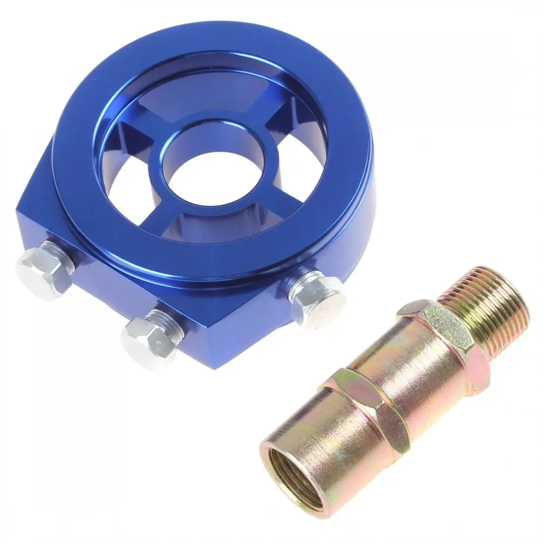 Adaptador de Alumínio para Filtro de Óleo Sanduíche para Corrida Kit com Filtro de Alumínio para Medição de Óleo Kit - Jdm 11 óleo, kit com filtro de alumínio para
