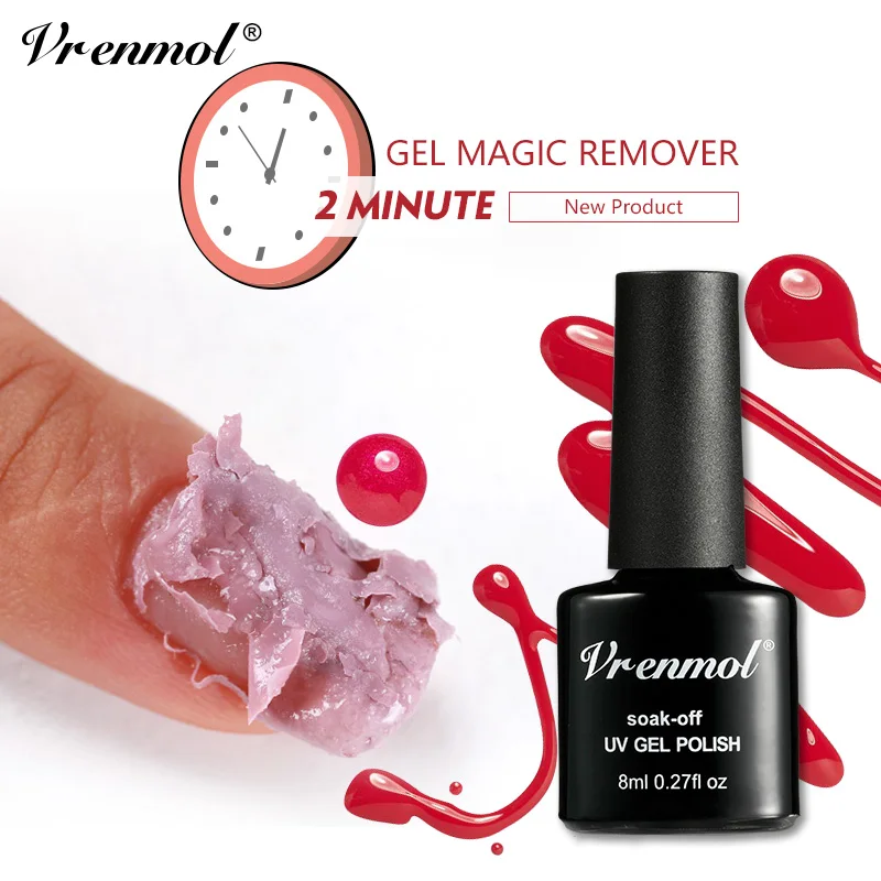 

Vrenmol 2019 New Arrival Fast Cleansing 7ML 2 Minutes Burst Burst Remove Gel Soak Off UV&LED Nail Polish Gel Cleaner Nail Tool