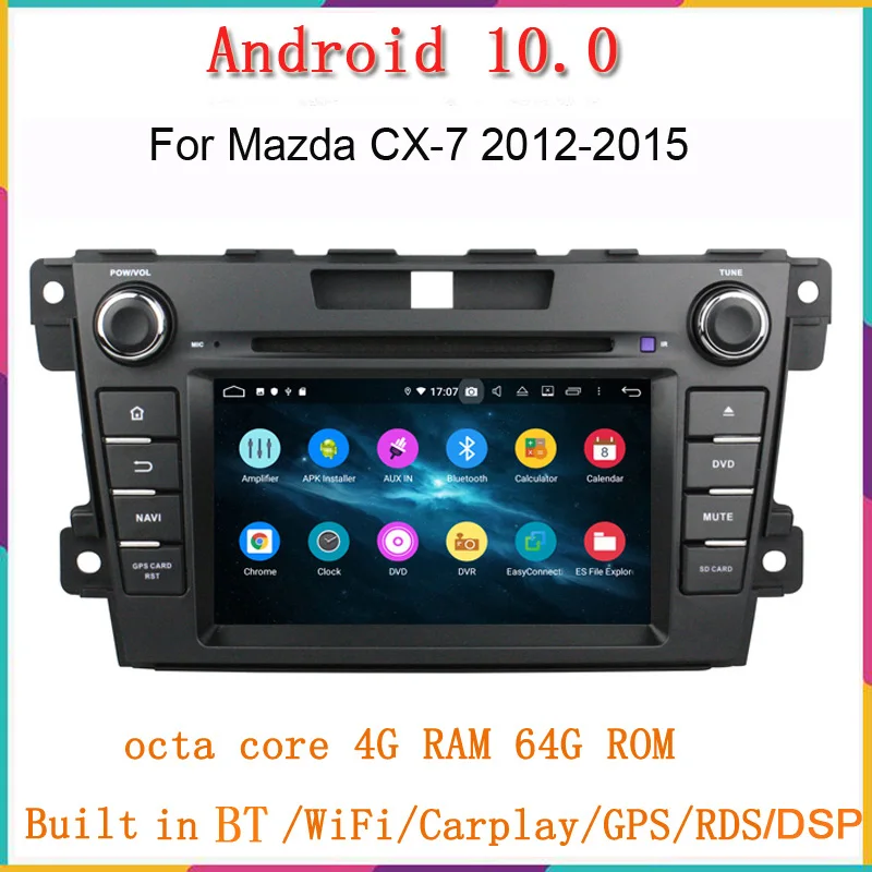 1024*600 HD сенсорный экран android 10 автомобильный dvd плеер для mazda CX 7 2010 2014 Автомобильная