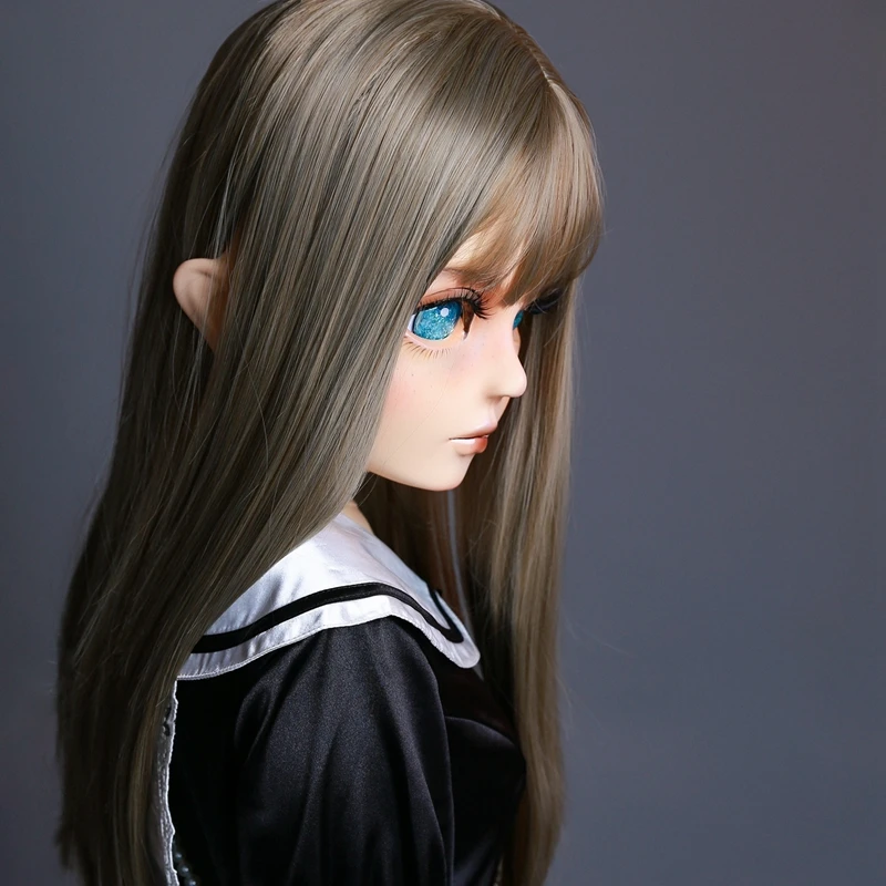 

(S05)HIDOLLS Handmade Female Girl Resin Half Head Cosplay Japanese Role Play BJD Kigurumi Mask Crossdresser Doll Mask