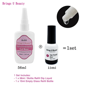 56ml/1.91oz Refill Gel Base Top Activator + 15ml Empty Glass Refill Bottle for Dipping Powder Pre-Bond Liquid No Lamp Cure
56ml/1.91oz Refill Gel Base Top Activator + 15ml Empty Glass Refill Bottle for Dipping Powder Pre-Bond Liquid No Lamp Cure