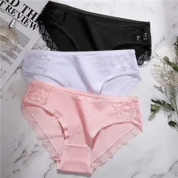 

Cotton Underwear Women Panties Solid Color Female Underpants Intimate Lingerie Sexy Lace Briefs Intimate Lingerie Woman Pantys