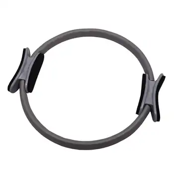 

Pilates Ring Circle Resistance Exercise Workout Fitness GYM Yoga Ring Dual Band gray