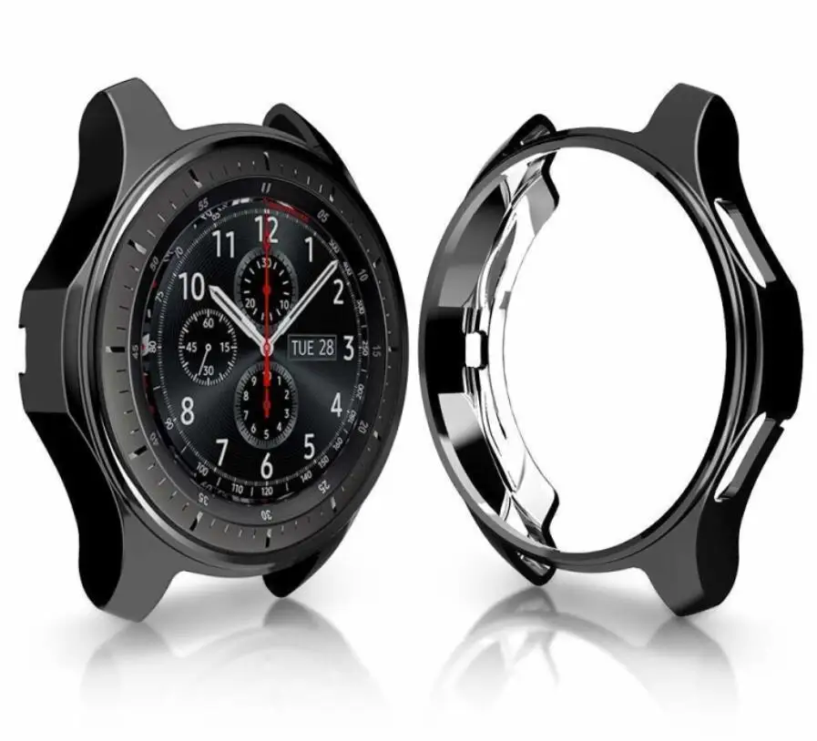black Защитный Мягкий ТПУ чехол для galaxy watch 46 мм 42 мм чехол для samsung gear S3 Frontier защитный бампер - Цвет ремешка: black
