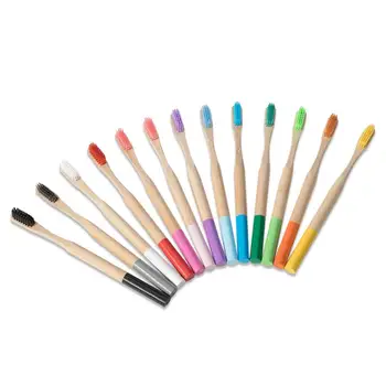 

1pcs Toothbrush Natural Bamboo Handle Rainbow Whitening Soft Bristle Bamboo Toothbrush Eco-friendly Tooth Teeth Brush Oral Care