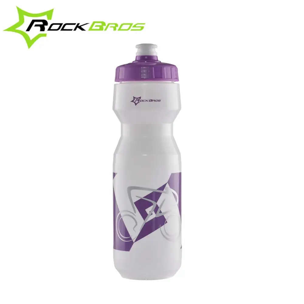 ROCKBROS велосипедная бутылка для воды MTB Велоспорт спортивный велосипед портативная бутылка-чайник для воды пластиковый спортивный горный велосипед посуда для напитков 750 мл - Цвет: White Purple