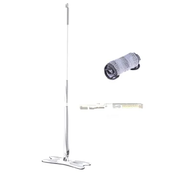 

Manual Extrusion Hand Free Washing Easy Wringing x Floor Mop with Wet&Dry Replace Pads Household Floor Cleaning Tools