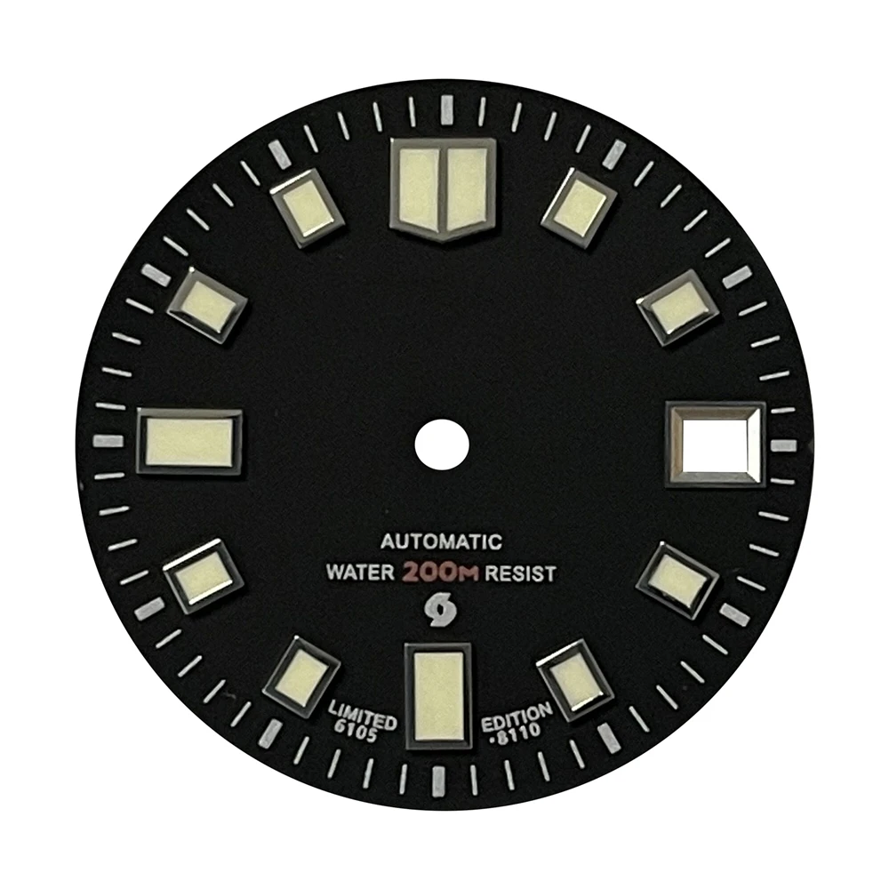 28.5mm Watch Dial w/ C3 Luminousfor NH35A Diving Movement ( LOGO) Repair Part | Электроника