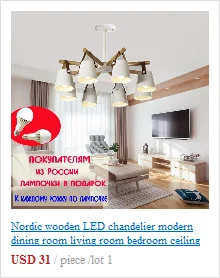 orb chandelier Modern wood art lighting E27 bulblamp bedroom ceiling chandelier dining room chandelier living room ceiling lamp villa room lamp glass chandelier