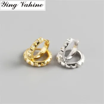

ying Vahine 100% 925 Sterling Silver Punk Style Gearwheel Stud Earrings for Women