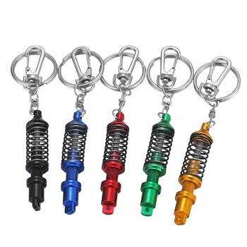 

Universal Key Rings Adjustable Alloy Car Interior Suspension Keychain Coilover Spring Car Tuning Part Shock Absorber Keyring