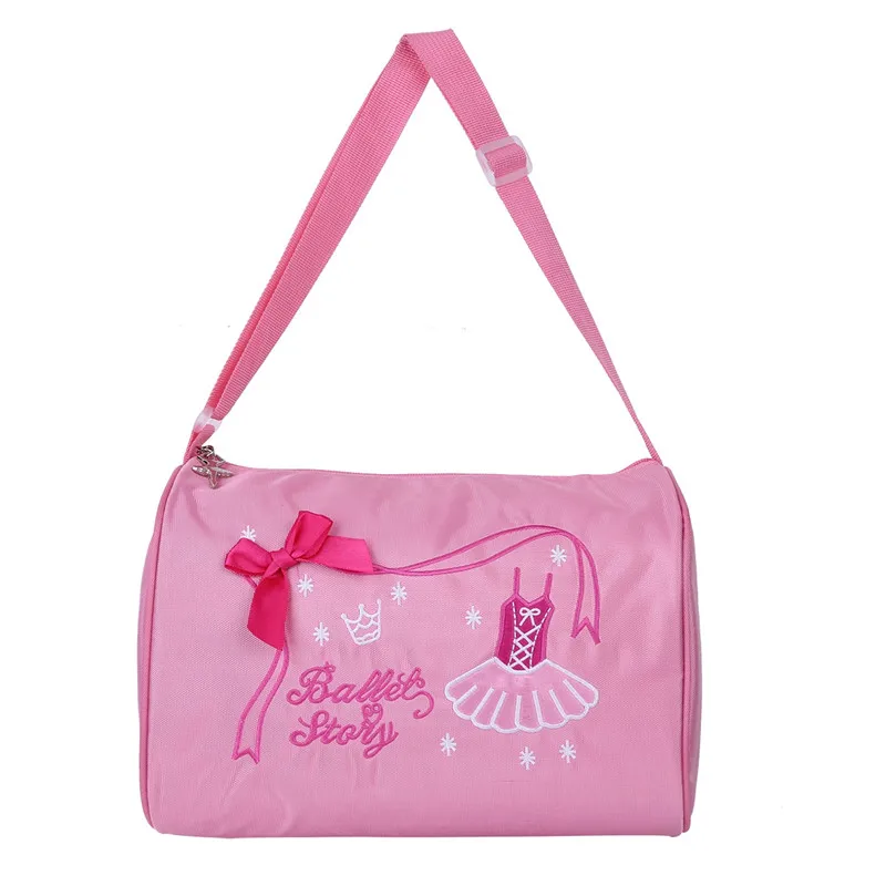 Модные детские сумки для балерины, балета, танцев для девочек, ручная сумка для школы, спортзала, спорта, танцев, сумка через плечо, спортивная сумка на молнии, 4 цвета