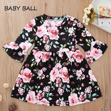 Г. Платья для девочек; модное платье для девочек с цветочным принтом; платье для маленьких девочек; Детские платья для девочек; повседневная детская одежда