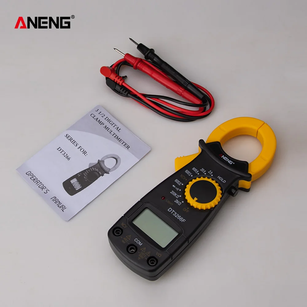 DT3266F Мини цифровой мультиметр зажим Амперметр электрические клещи AC/DC тестер устройства сопротивления с зуммером
