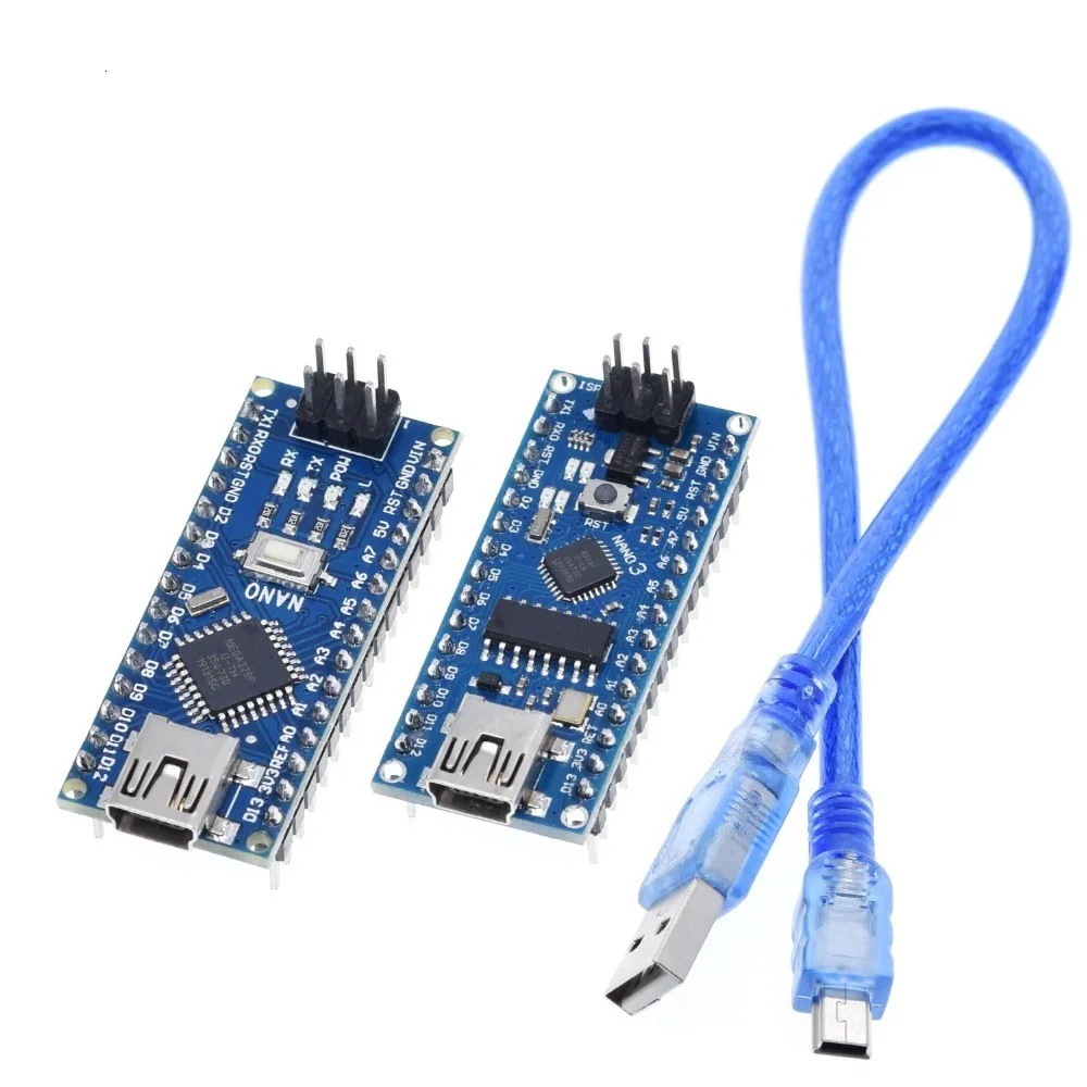 TZT Nano 3,0 контроллер совместим с arduino nano CH340 USB драйвер с кабелем NANO V3.0