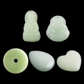 

5Pcs Luminous Glow in Dark Kryptonite Crystal Buddhism Pendant Jewelry Making