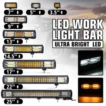 

12V 24V Offroad LED Light Bar Spot Flood Combo LED Work Light 5 Modes for Tractor Trailer Boat Off Road 4WD 4x4 Truck SUV ATV