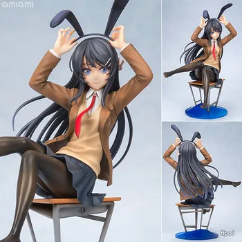 

GZTZMY Rascal Does Not Dream of Senpai Sakurajima Mai PVC Action Figure Anime Sexy Girl Figure Model Toys Bunny Girl