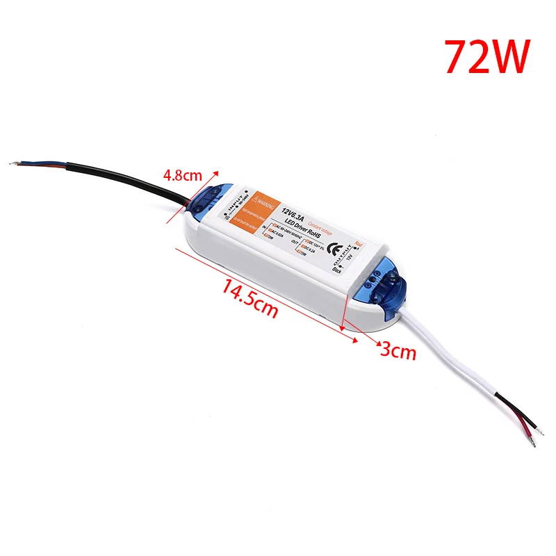 72W Transformer LED Switching Power Supply DC12V 28W 42W 48W 60W 72W Transformer - Цвет: 72W