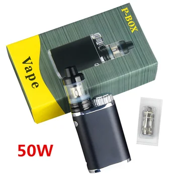 

50W P-Box Mod Vaporizer Kit with Huge Vapor Top Fill Atomizer EcPow Electronic Cigarette vs Subox Mini iSitck Pico Hookah Shisha