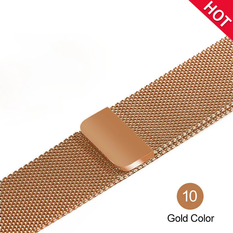 Миланский Браслет-петля, браслет из нержавеющей стали для Apple Watch, серия 12, 3, 42 мм, 38 мм, Браслет-ремешок для iwatch, серия 4, 5, 40 мм, 44 мм - Цвет ремешка: Rose Gold