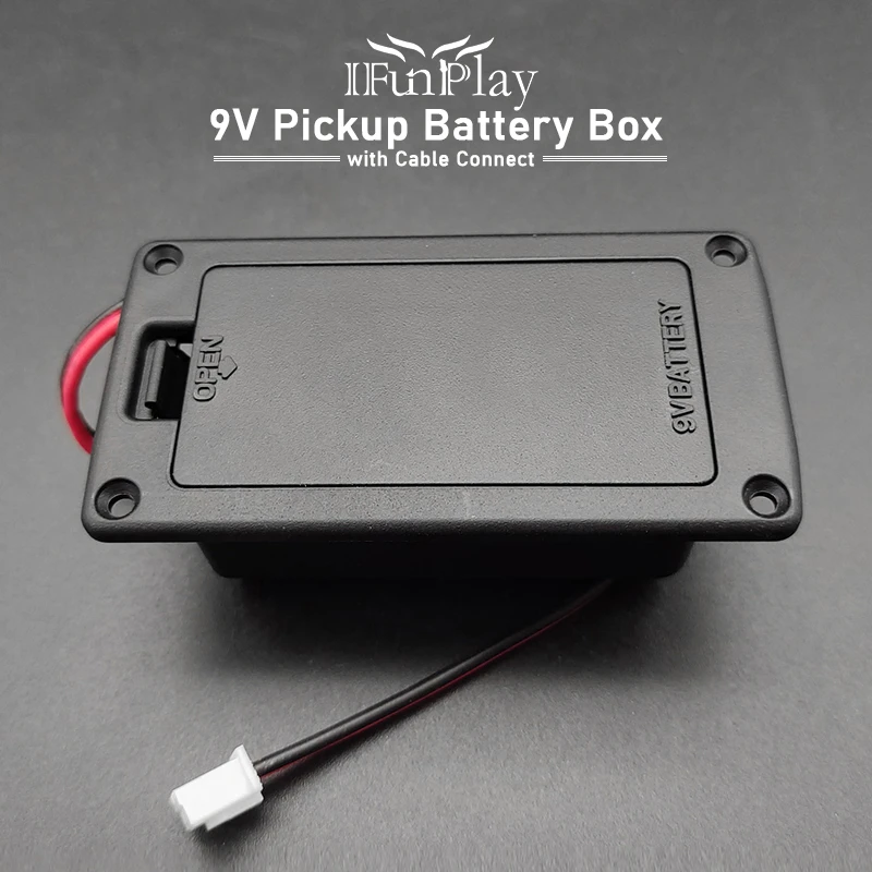 Active Bass Guitar Pickup 9V Battery Boxs 9 volts Battery Holder/Case/Compartment  Cover with 2 Pin Plug and Cable Contacts|Guitar Parts & Accessories| -  AliExpress