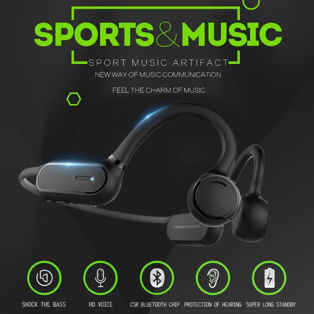 

Sports Bluetooth Headphones Wireless Bluetooth 5.0 Bone Conduction Headset Waterproof Running Earphone Open Ear Wireless Headset
