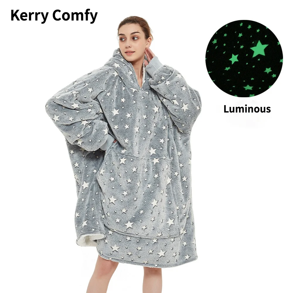 Fleece Warm Oversized Oodie Fleece Hoodie Robe As Birthday for Her