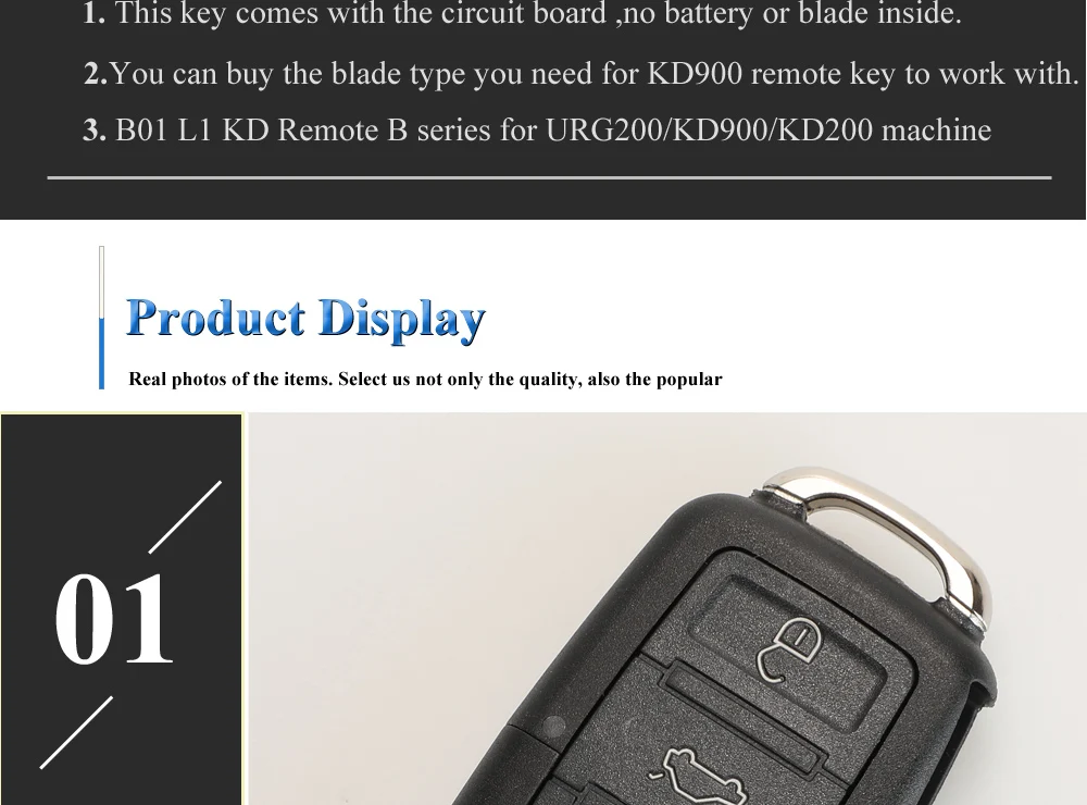 Keyforkess 5 pz/lotto B01 L1 KD chiave a distanza di serie B del bottone 3 per la macchina URG200/KD900/KD200 - Hfe110f41bca14cc2a2347681bceba8e04
