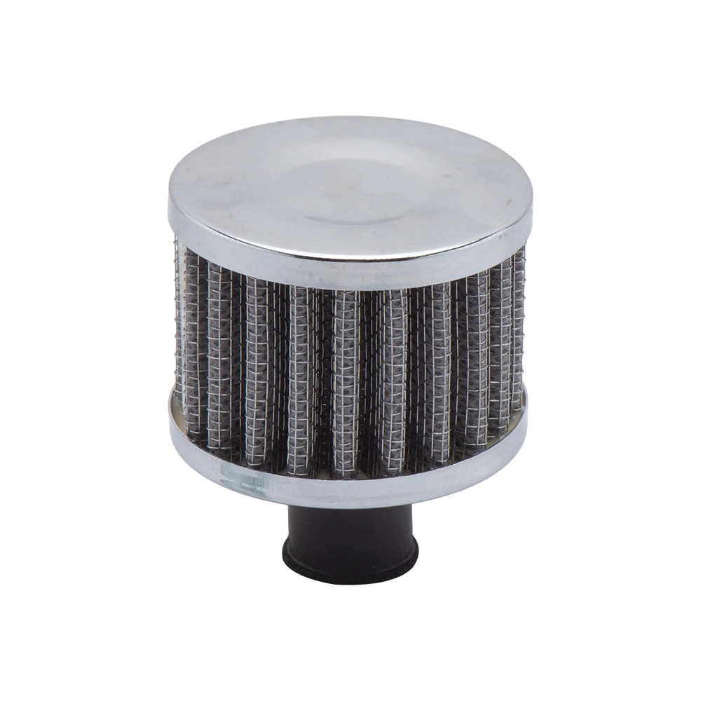 Bijenkorfilter Universele interface Motorfiets Luchtfilters 12mm 9mm 18mm Sliver Auto Cone Cold Air Inlaat Filter Turbo Vent Carter Crankhoud Breather Luchtfilterreiniger (Size : 18mm