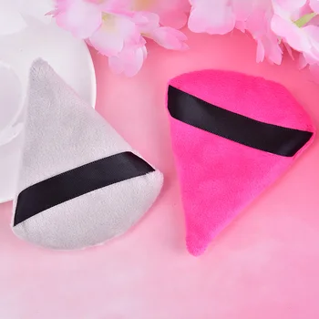

2PCS Triangle Cosmetic Puff Mini Beauty Sponge Velvet Powder Bigger In Wet Foundation Makeup Puff Tools