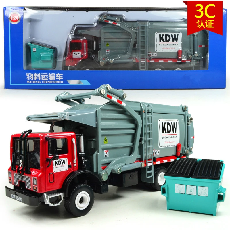 

Garbage Truck Gift Wrap Iron on Patch Click N Play Friction Powered Garbage Truck Toy Model 1/24 Scale Metal Diecast for 3 Years