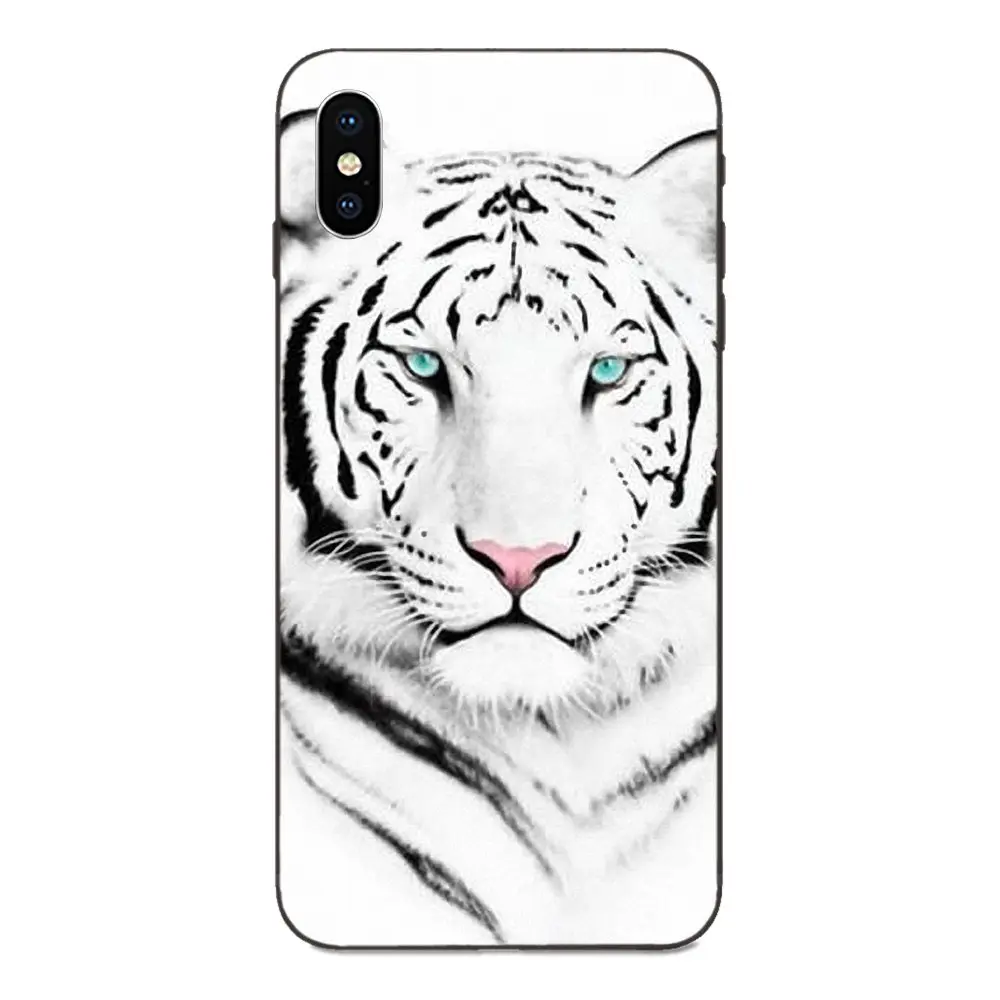 as picture Для Huawei Honor 5A 6A 6C 7A 7C 7X8 8A 8C 8X9 9X10 10i 20 Lite рro мягкий чехол для телефона, животное, белый тигр горящий яркий - Цвет: as picture